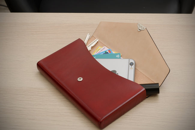 Pochette in Cuoietto Fiorentino