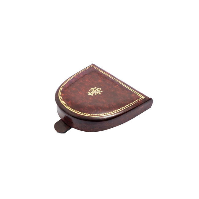 Florentine leather coin tray with gilding